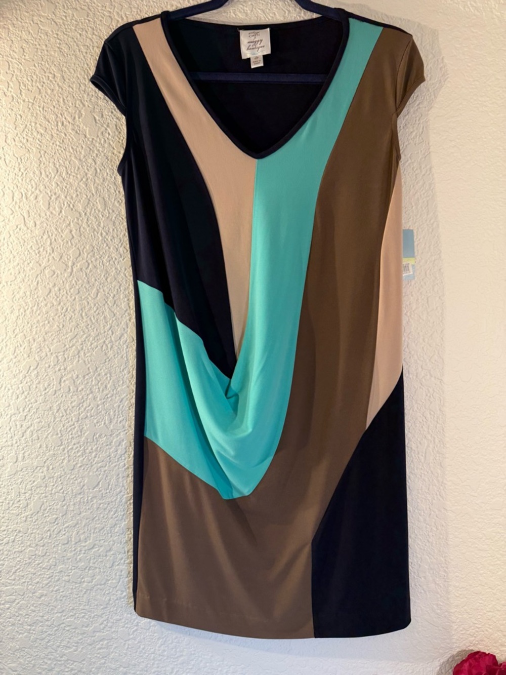 NWT Suzi Chin for Maggy Boutique Geometric Colorblock Sheath‎ Dress | Size 4P